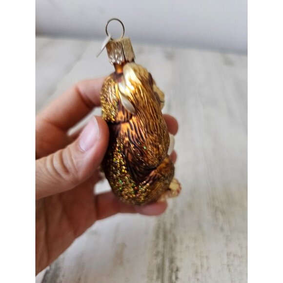 Old world OWC monkey banana glass ornament glitter Xmas tree - Picture 5 of 8